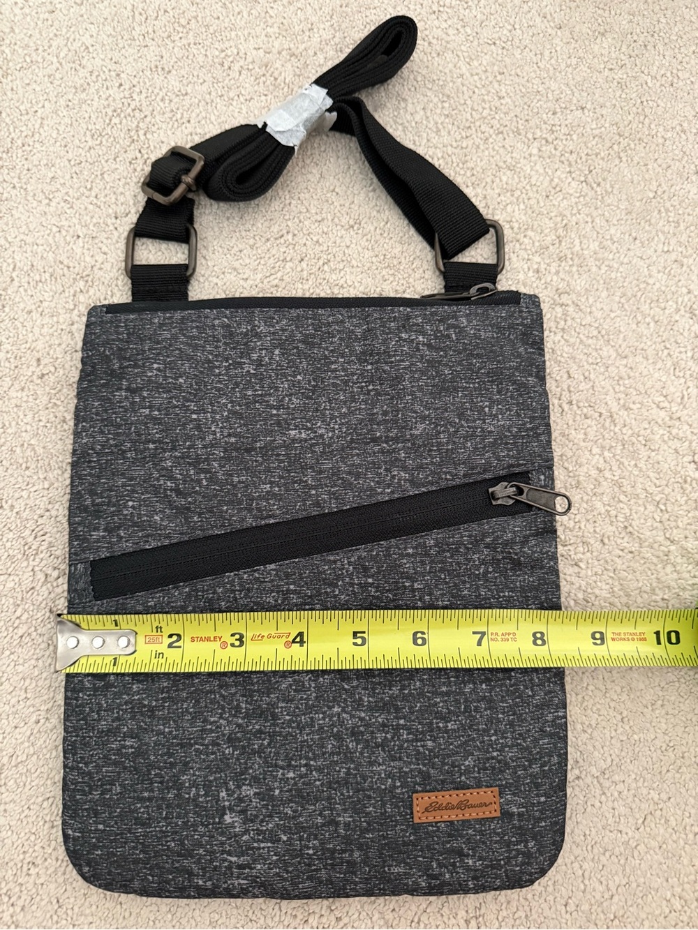 Eddie Bauer Slate Gray Crossbody Bag - Compact Everyday Shoulder Bag - NWOT